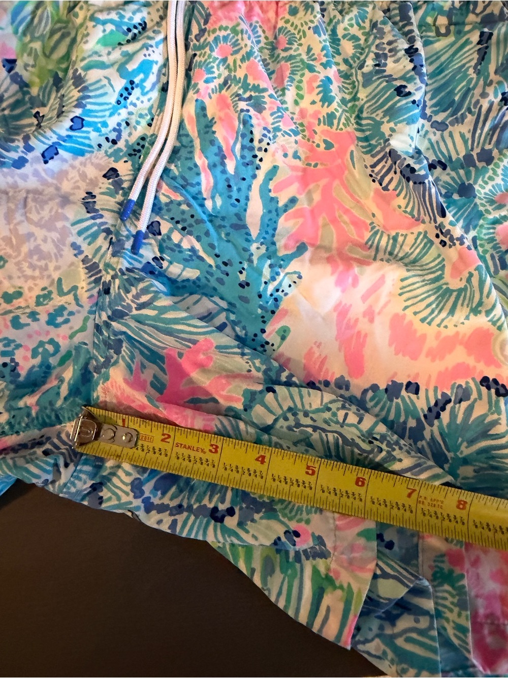 Lilly Pulitzer Men’s Blue & Pink Capri Trunk Swim Shorts - Picture 7 of 7